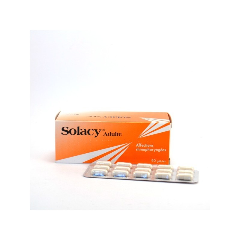 Solacy Adulte Affections Rhinopharyngées 90 Gelules, L-Cystine + Soufre + Vitamine A + Levure saccharomyces cerevisiae