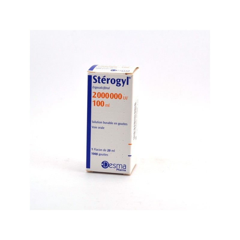 Stérogyl 2 000 000 UI/100 ml, Ergocalciférol, Vitamine D, Solution Buvable En Gouttes, Flacon 20 ml