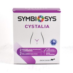 Symbiosys Cystalia - 2 Souches Micro-Encapsulés + Canneberge - Boite De 30 Sticks Orodispersibles