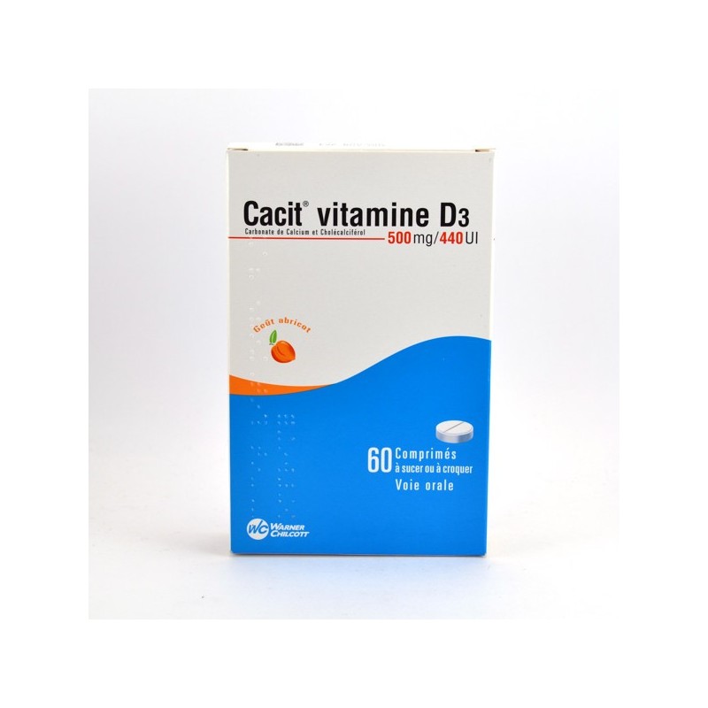 Cacit Vitamine D3 500mg/440 UI, Carence en Calcium & Ostéoporose, 60 Comprimés