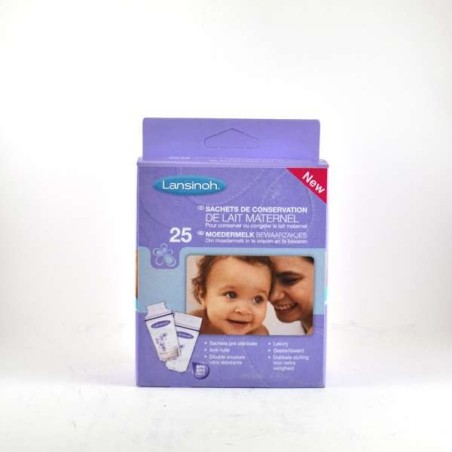 Sachets de Conservation Lait Maternel 25 Sachets de 180 ML Lansinoh