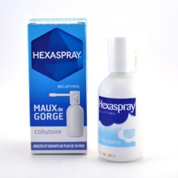 Hexaspray for adults & children, Sore Throat, 30g pressurised mouth spray Bouchara