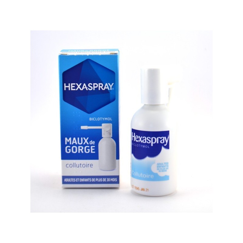 Hexaspray Adulte & Enfant Maux de Gorge, Collutoire Flacon Pressurisé 30g