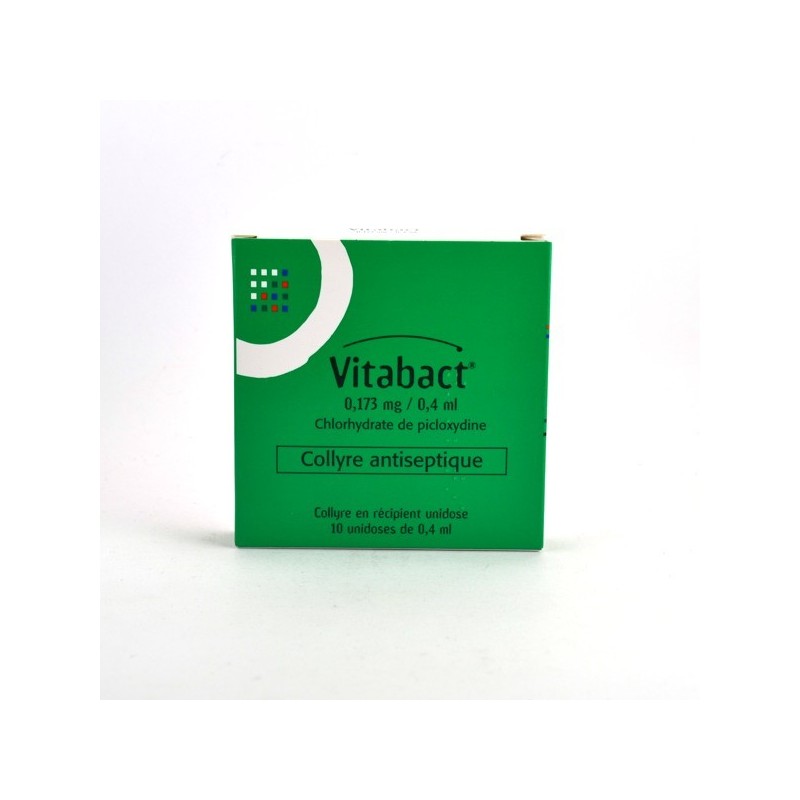 Vitabact Collyre Antiseptique, 10 Récipients Unidoses de 0.4 ml
