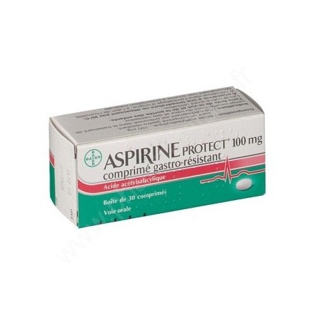  Aspirin Protect 100 mg, Gastro-Resistant Acetylsalicylic Acid tablets - Box Of 30 Bayer