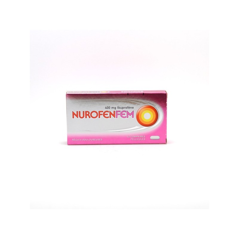 Nurofenfem Ibuprofène 400mg Règles Douloureuses, Boite de 12 Comprimé Pelliculé