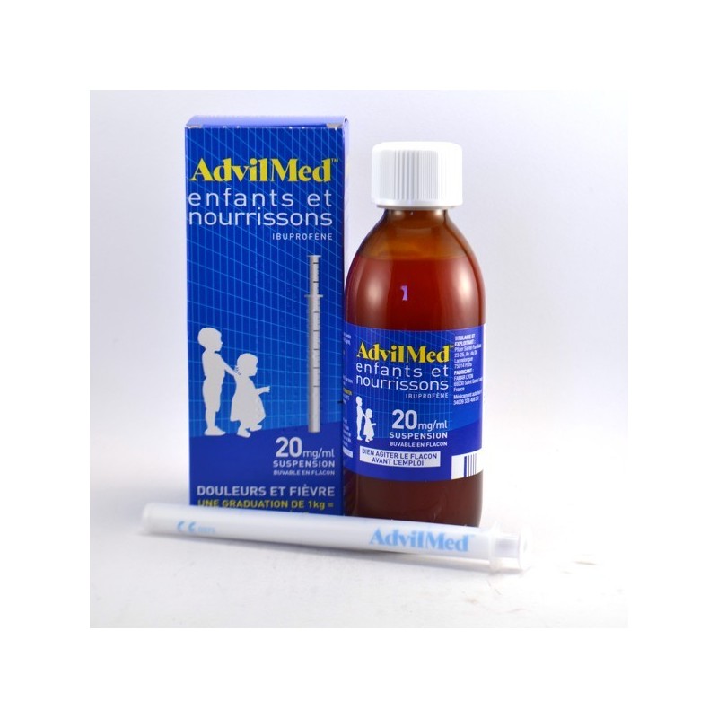 AdvilMed, Enfants et Nourrissons, Ibuprofène 20 mg/ml - Suspension Buvable en Flacon, 200 ml