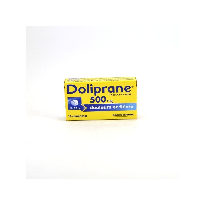 Doliprane Paracétamol 500mg Comprimé Douleurs et Fièvre, Boite de 16