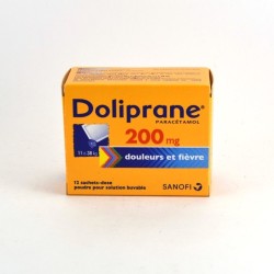 Doliprane Paracétamol 200mg Sachet-Dose 11 à 38 kg, Boite de 12