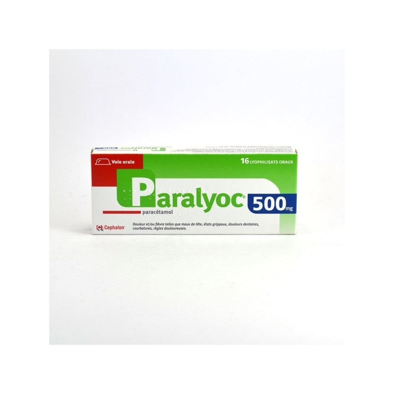  Paralyoc 500mg Paracetamol, Box of 16 Oral Lyophilisates Paralyoc