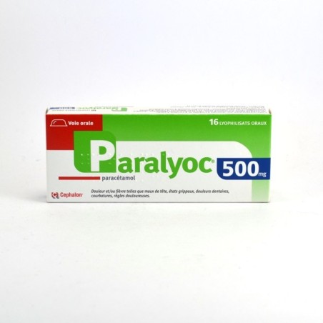  Paralyoc 500mg Paracetamol, Box of 16 Oral Lyophilisates Paralyoc