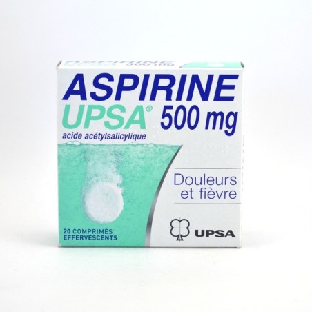 UPSA Aspirin 500 mg Effervescent Tablets – Pack of 20 Upsa