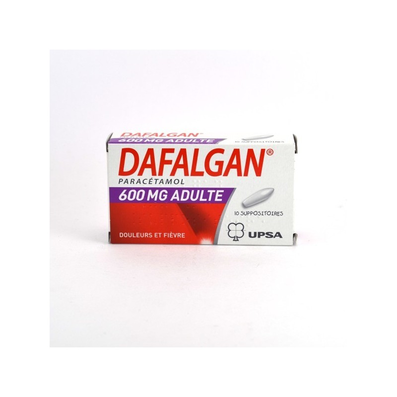  Dafalgan Paracetamol Suppositories 600 mg – pain and fever relief – Pack of 10 Upsa