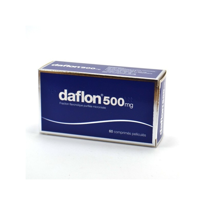 Daflon 500 mg, Fraction flavonoiquepurifiée, Circulation Veineuse & Crise Hémorroïdaire, 60 Comprimés