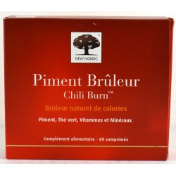 Complément Alimentaire - Piment Brûleur Chili Burn - New Nordic - 60 comprimés