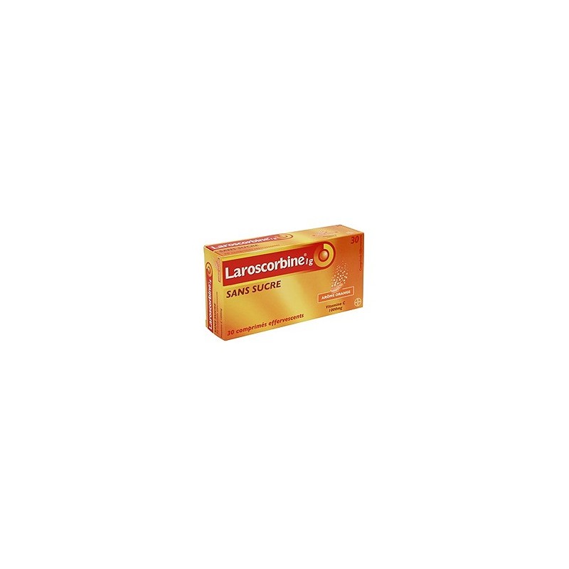 Laroscorbine 1 g Sans Sucre, Fatigue Passagère - 30 Comprimés Effervescents
