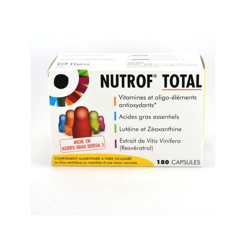Nutrof Total Complément Alimentaire A Visée Oculaire, Boite De 180 Capsules