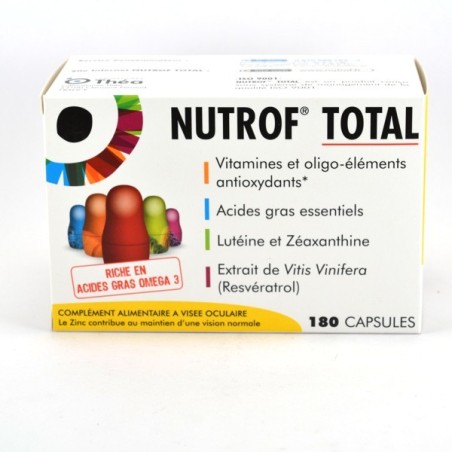 Nutrof Total Food Supplement for the Eyes, Box of 180 capsules Théa