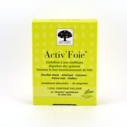 Activ’Foie Digestion of Fats and Liver Support, Box of 30 tablets New Nordic