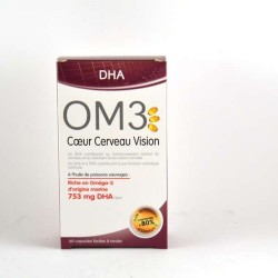 OM3 Heart Brain Vision - 60 Capsules - The most dosed in DHA OM3