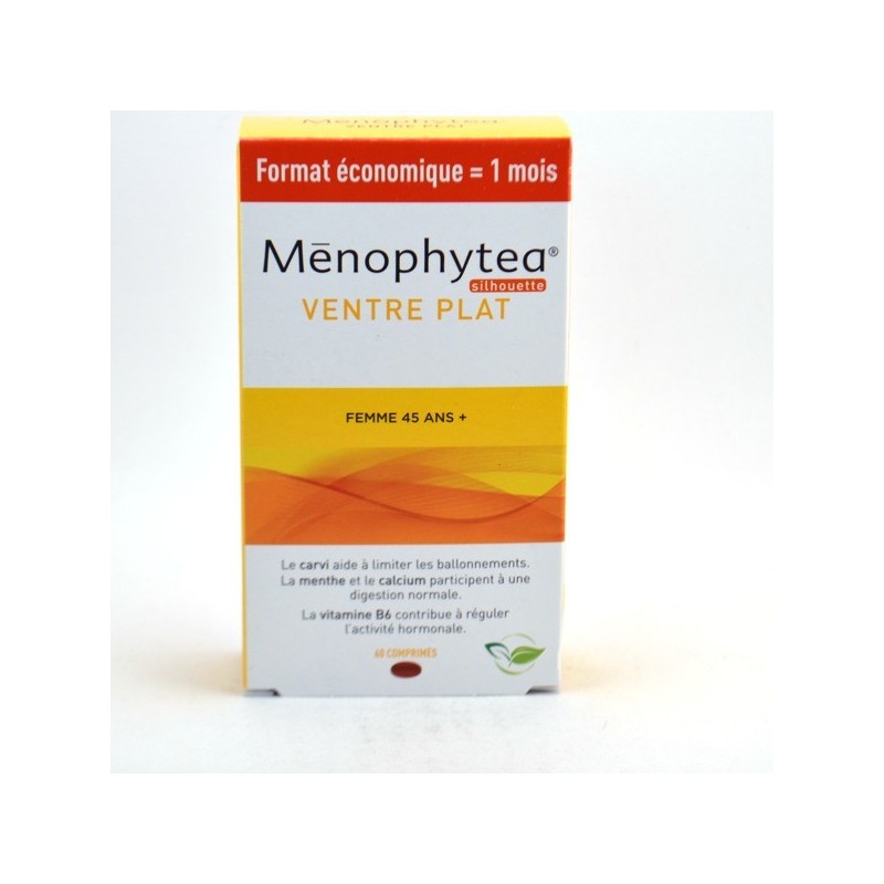 Ventre Plat, Format Economique 1 Mois - Ménophytea Silhouette, 60 Comprimés