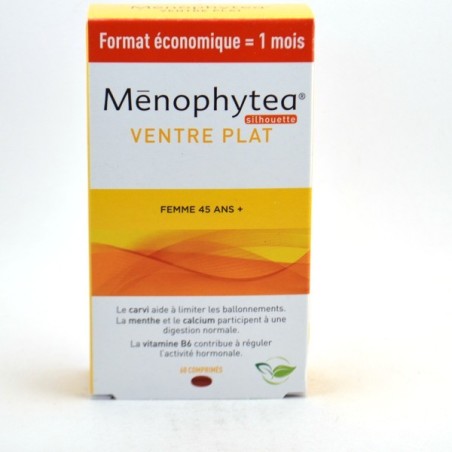Ventre Plat, Format Economique 1 Mois - Ménophytea Silhouette, 60 Comprimés