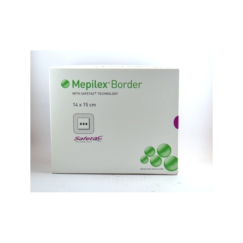 Mepilex Border, Pansement Hydrocellulaire Auto-Adhésif Siliconé - 16 Pansements de 14 x 15 cm - ref 295021