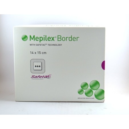  Mepilex Border, Silicone Self-Adhesive Hydrocellular Dressing - 16 Dressings 14 x 15 cm - ref 295021 Mepilex Border