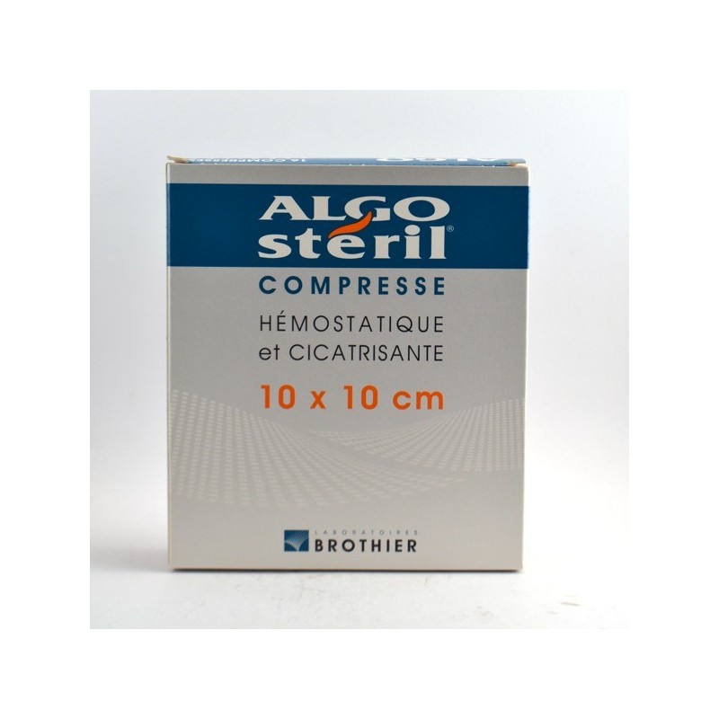 Compresse Hémostatique et Cicatrisante Algostéril - 16 Compresses de 10 x 10 cm