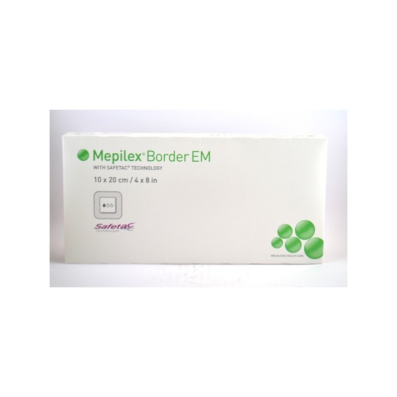 Mepilex Border EM, 10 Self-adhesive Silicone Hydrocellular Bandages 10 x 20 cm, ref 281820 Mepilex Border