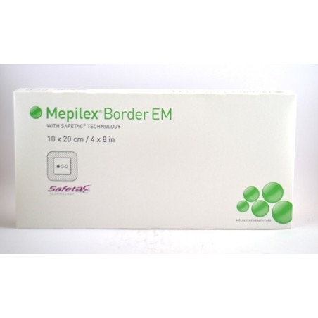  Mepilex Border EM, 10 Self-adhesive Silicone Hydrocellular Bandages 10 x 20 cm, ref 281820 Mepilex Border