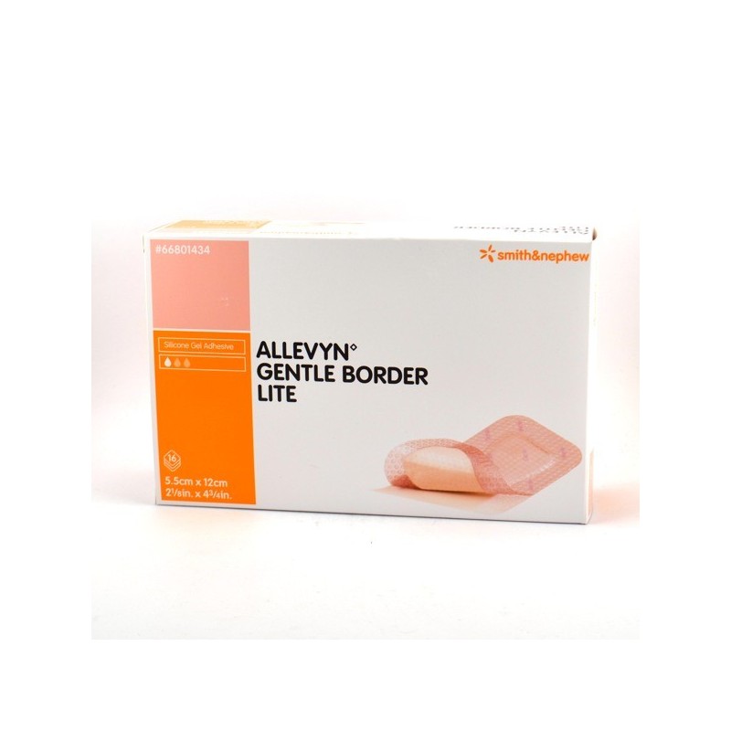  ALLEVYN Gentle Border Lite 5.5cmx12cm -10 Hydrocellular Adhesive Foam Bandages - ALLEVYN Smith&Nephew Allevyn