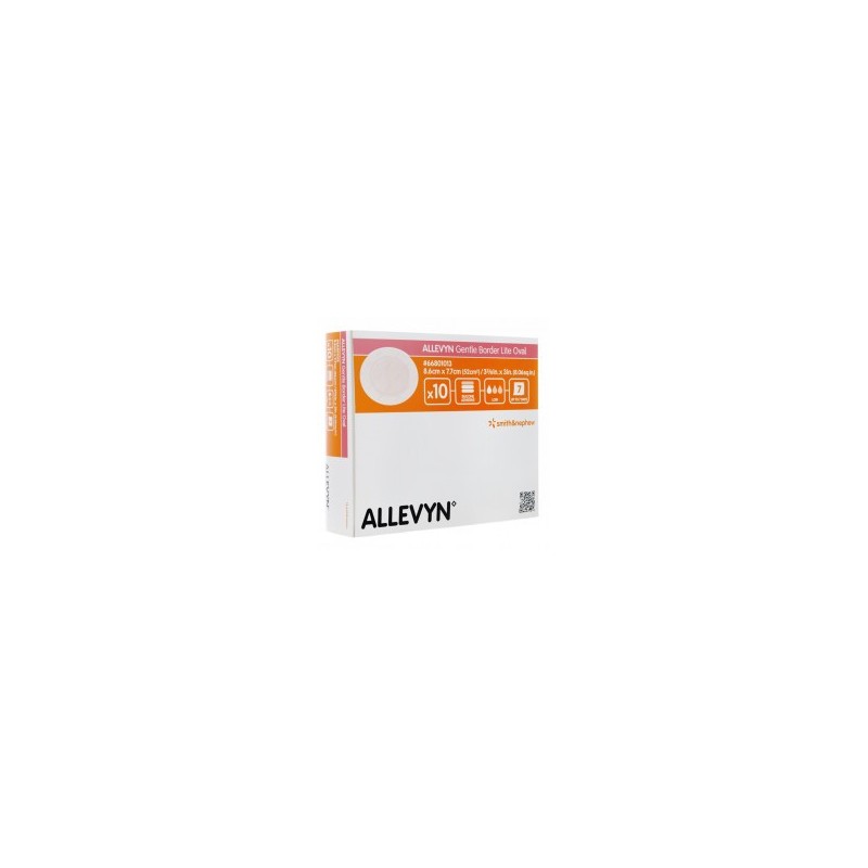  ALLEVYN Gentle Border Lite 8x8cm - 10 Hydrocellular Adhesive Foam Bandages - Smith&Nephew Allevyn