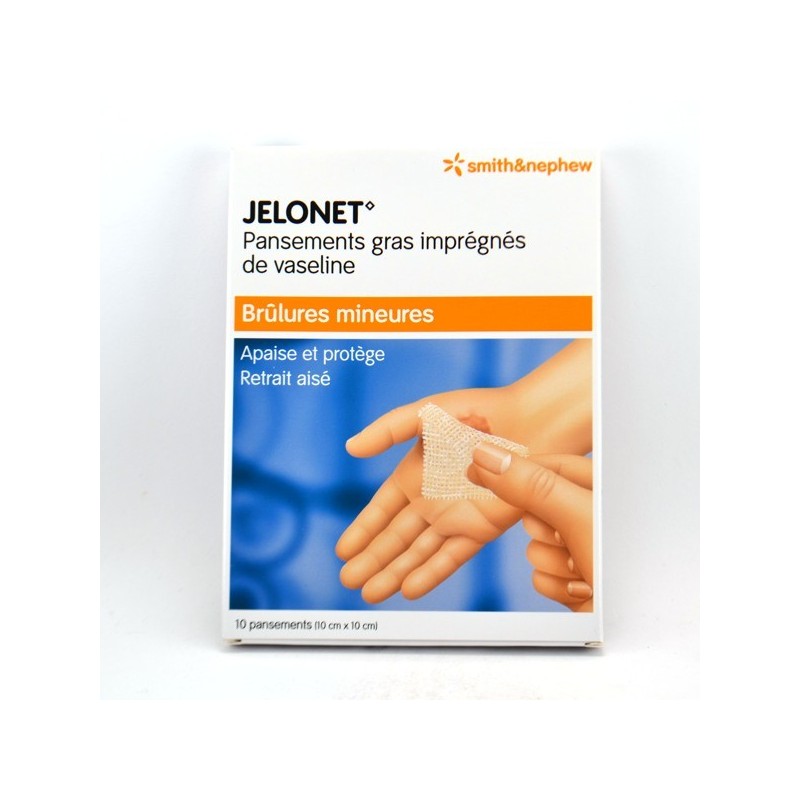  Jelonet Paraffin Gauze Dressing 10cmx10cm, 10 dressings 