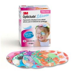 Pansements Orthoptiques 5.0 cm X 6.0 cm Opticlude Silicone Fille Mini -3M - Boite De 50