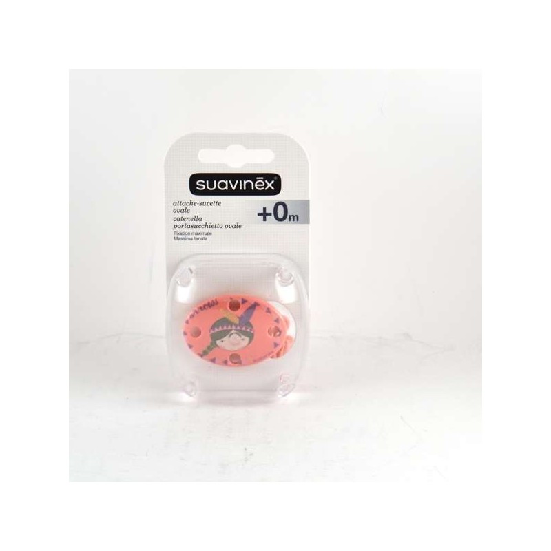 Attache-Sucette Ovale Suavinex Indienne Rose Fille