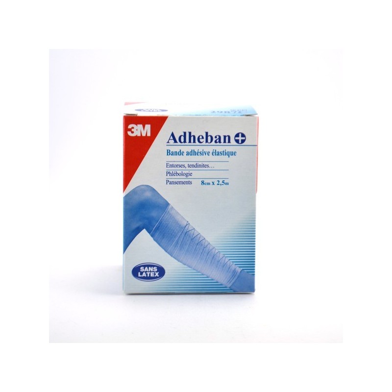 Bande Adhésive Elastique Adheban+ 3M, Strapping 8cm X 2,5m