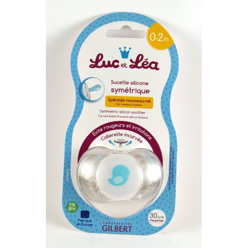 Sucette Symétrique en Silicone - Luc et Léa - Oiseau - 0-2 Mois