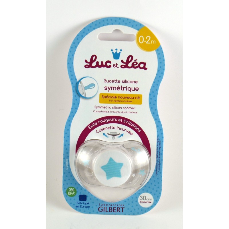 Sucette Symétrique en Silicone - Luc et Léa - Etoile - 0-2 Mois