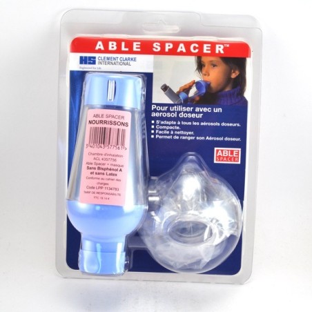 Chambre d'Inhalation Nourrissons + Masque, Able Spacer