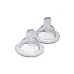 Tetine Silicone Vitesse 2, Débit Moyen - MAM, Lot De 2