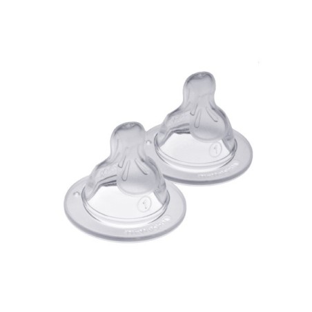 Tetine Silicone Vitesse 2, Débit Moyen - MAM, Lot De 2