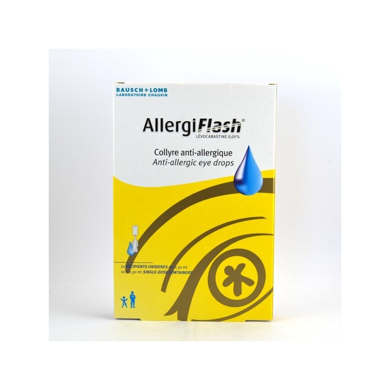  Allergiflash, anti-allergy eye drops, 10 single-doses Bausch+Lomb