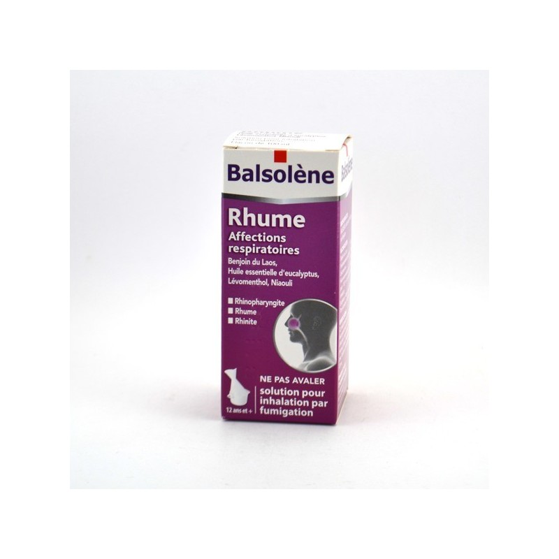 Balsolène, Rhume Affections Repiratoires, Benjoin du Laos/ HE d'Eucalyptus/ Levomenthol/ Niaouli, Solution pour inhalation par f