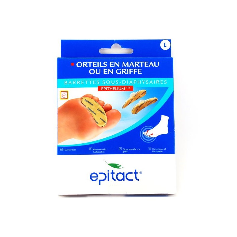 Barrettes Sous-Diaphysaires Epithelium Orteils en Marteau ou en Griffe Epitact, 1 Paire, Taille L