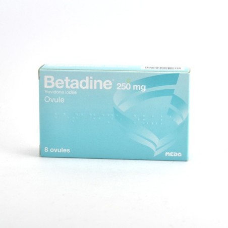  Betadine 250mg Iodic Povidone, 8 eggs Meda