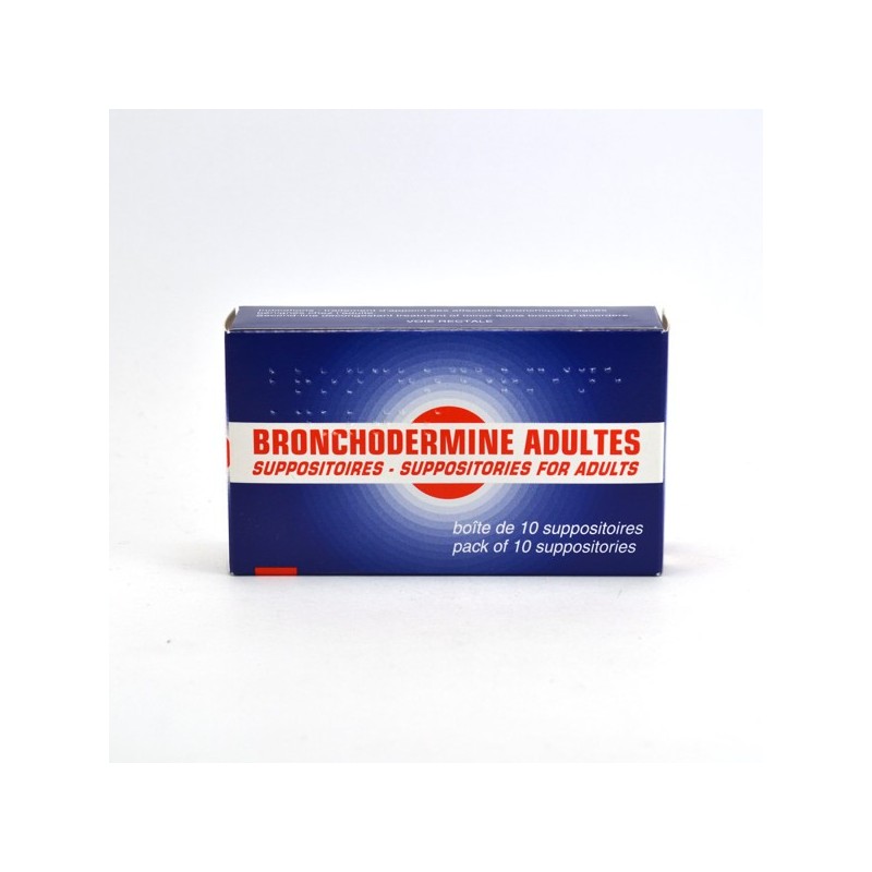 Bronchodermine Adultes, 10 Suppositoires