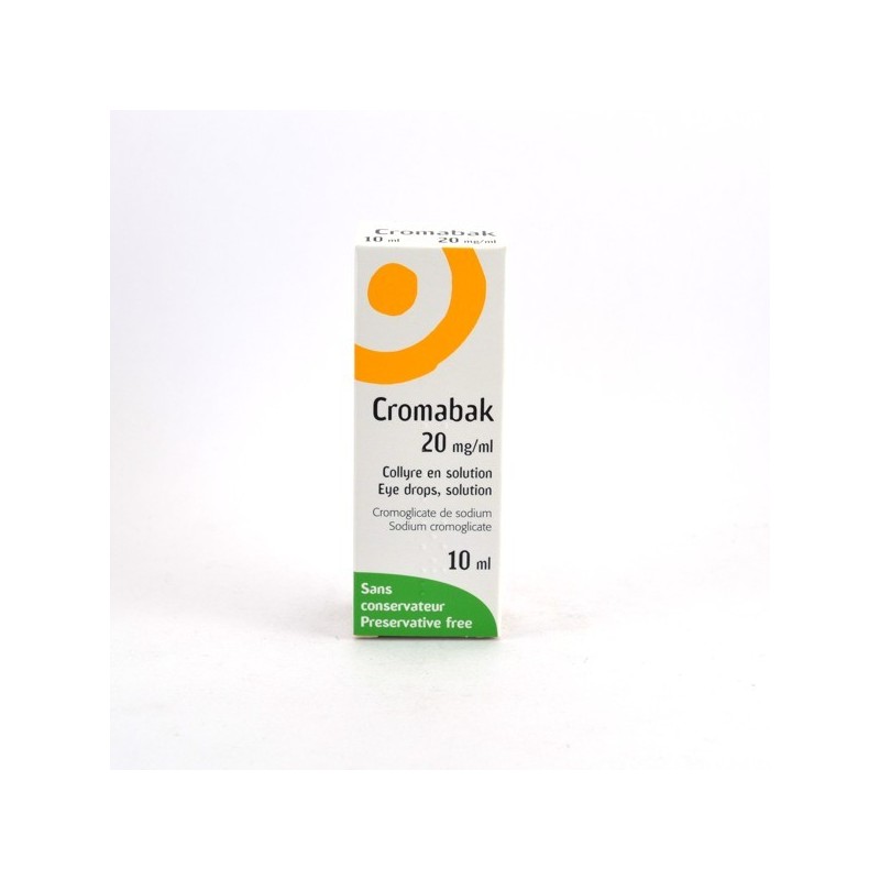 Cromabak 20mg/ml, 10ml Eyewash solution, no preservatives Théa