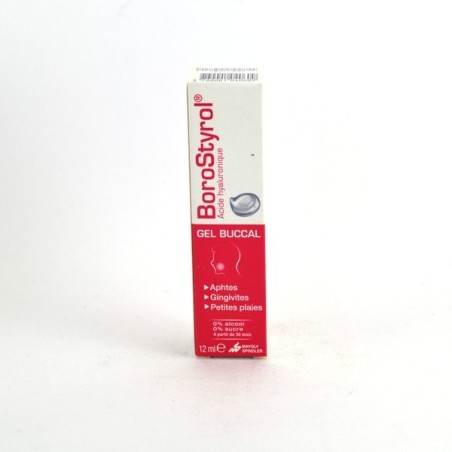 Gel Buccal BoroStyrol Acide Hyaluronique, 12 ml