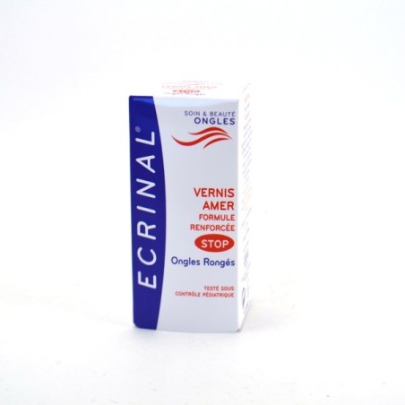 Vernis Amer Stop Ongles Rongés Ecrinal 10mL, formule renforcée
